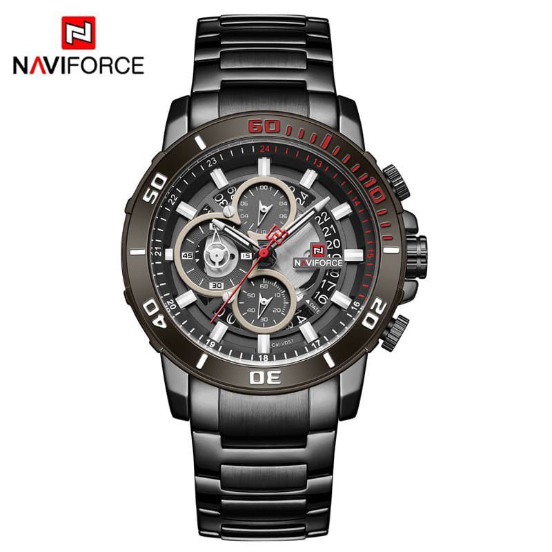Naviforce Stainless Multifungsi - Jam Tangan Pria - 9174 - Original crono aktif garansi resmi 1 tahun