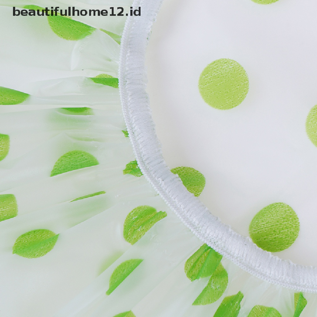 【beautifulhome12.id】 Adult Shower Cap Plastic Waterproof Reusable Hair Bath Hat Shower Care .