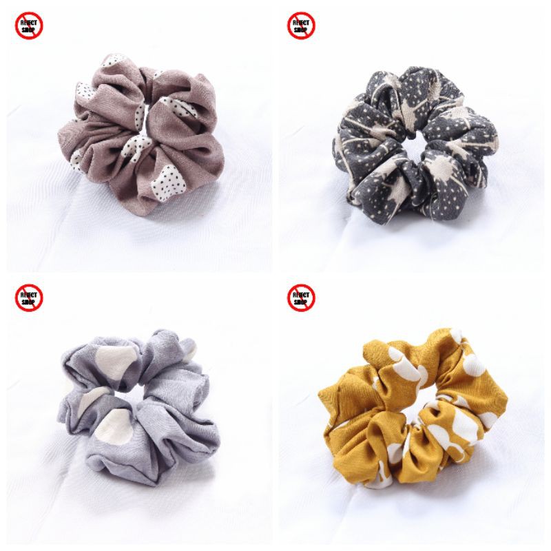 IKAT RAMBUT KOREAN SCRUNCHIE MONOCHROME ELASTIS NEW