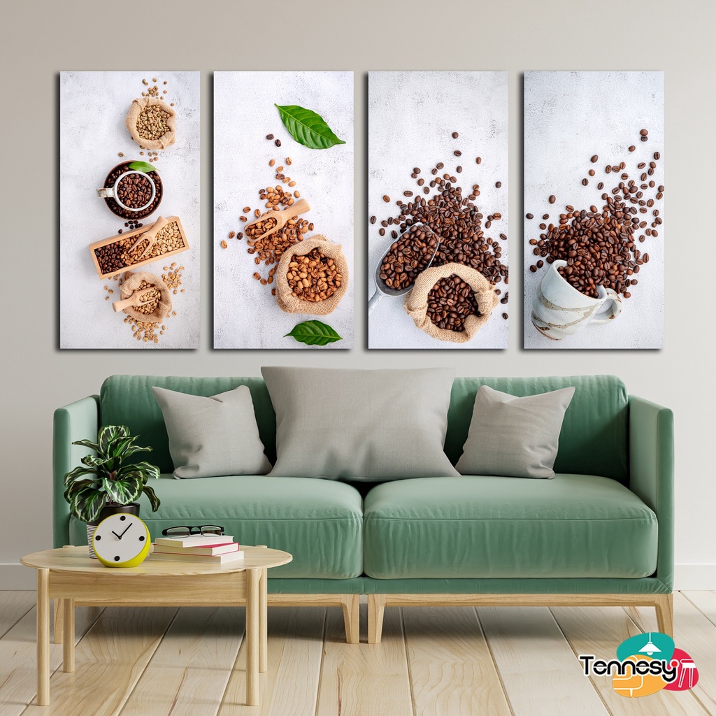 TENNESY HIASAN DINDING COFFEE KOPI CUP BEAN 20x40CM WALL DECOR PAJANGAN KAYU POSTER DEKORASI DINDING KAMAR TIDUR CAFE RUMAH