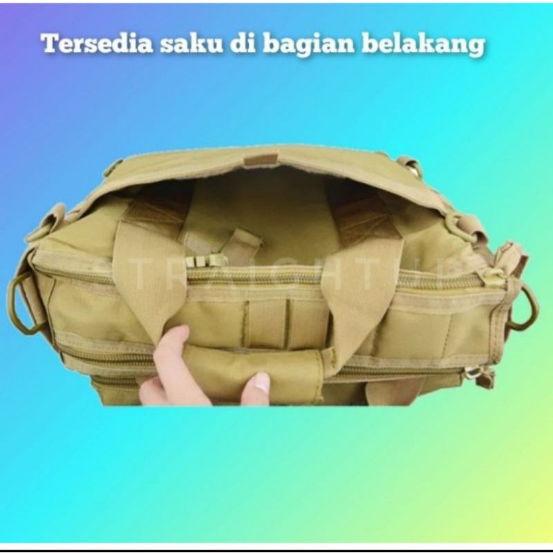 Tas Laptop Tactical Army Model Selempang higtquality