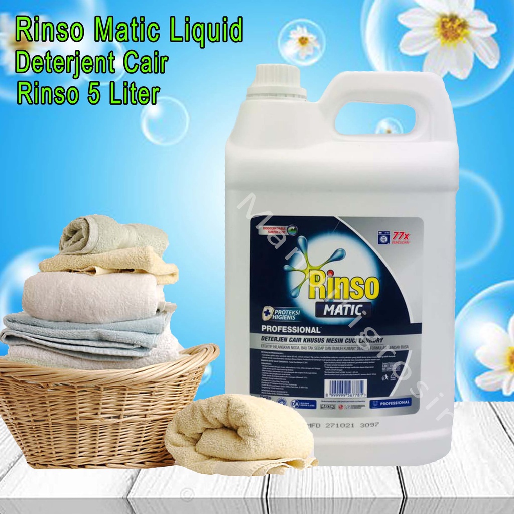 Rinso Matic Liquid *Rinso * Deterjent Cair * 4.5 Liter