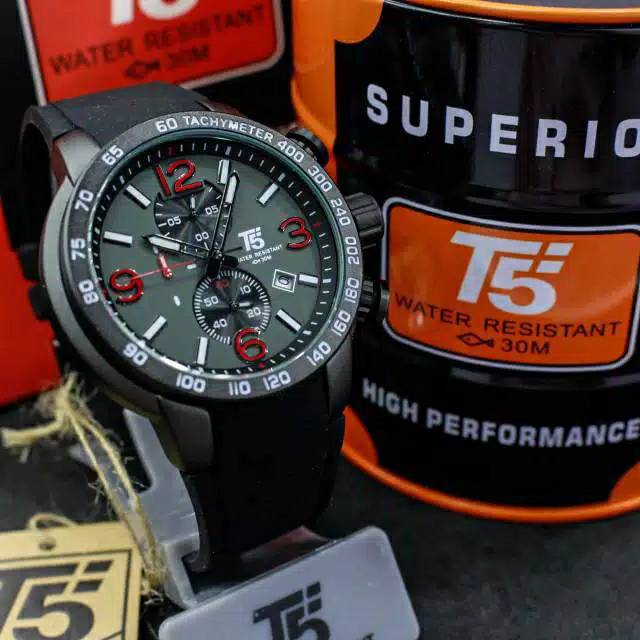 Jam T5 H 3450 original chronograph water resist free box