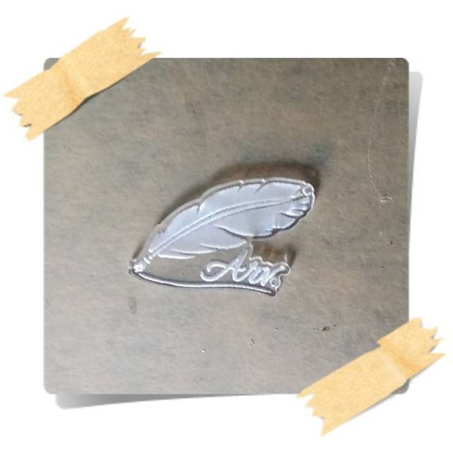 Label akrilik 2cmx2cm / label katun / label hijab /muslim