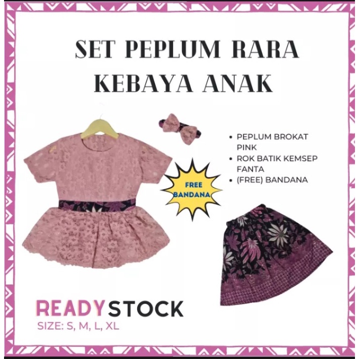 LORA KIDS SETELAN KEBAYA ANAK ANAK