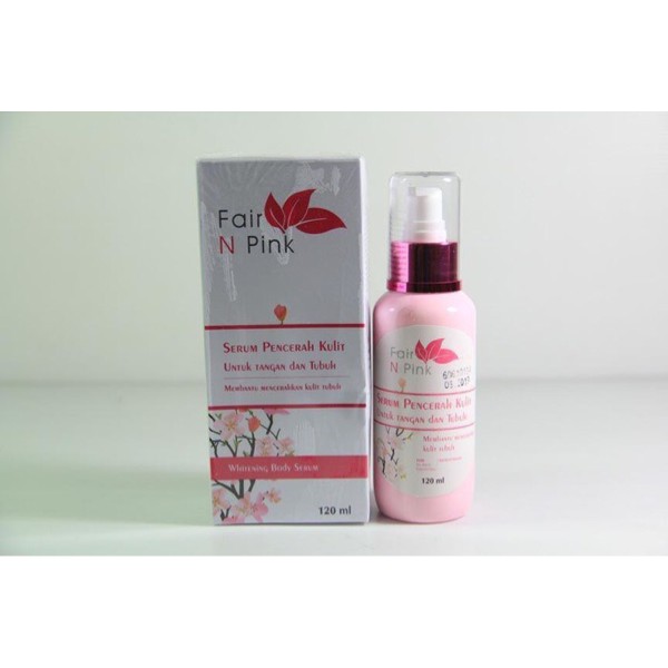 Pemutih Terbaru Bestseller - ( 120 Ml ) Fair N Pink Whitening Body Serum Perawatan Tubuh