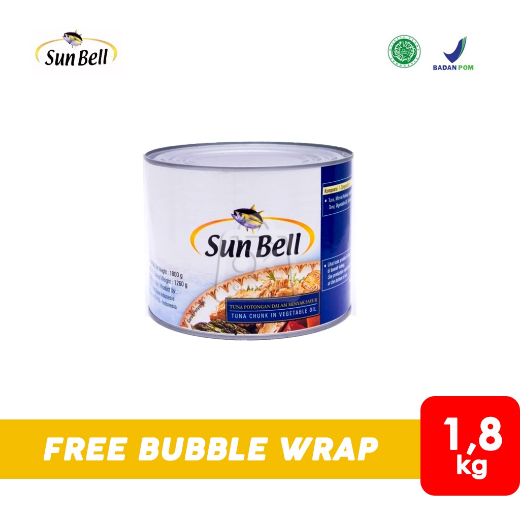 

Sunbell / Sun Bell Tuna Chunk In Oil (Kaleng 1800gr)