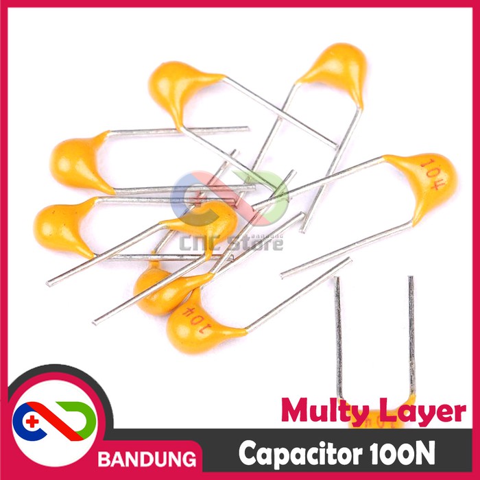 10PCS CAPACITOR KAPASITOR MULTILAYER 100NF 0.1UF 104 50V