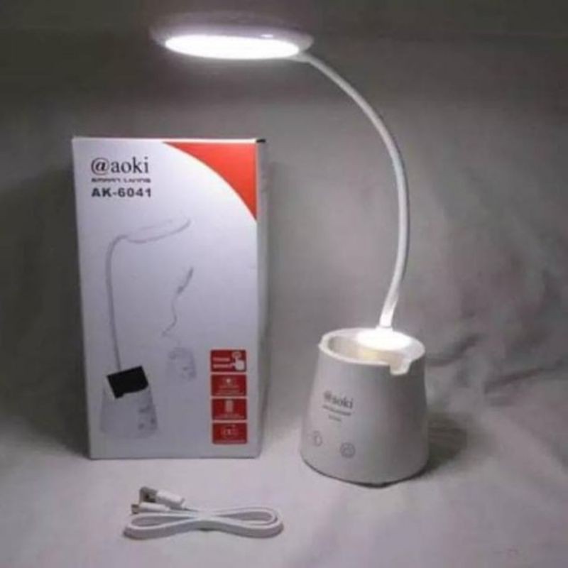 Aoki Lampu Meja Belajar + Tempat Pulpen/Pensil AK-6041