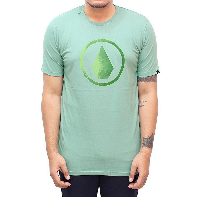 FASHION PRIA KAOS VOLCOM SHADOW TOSCA GREEN BEST SELLER