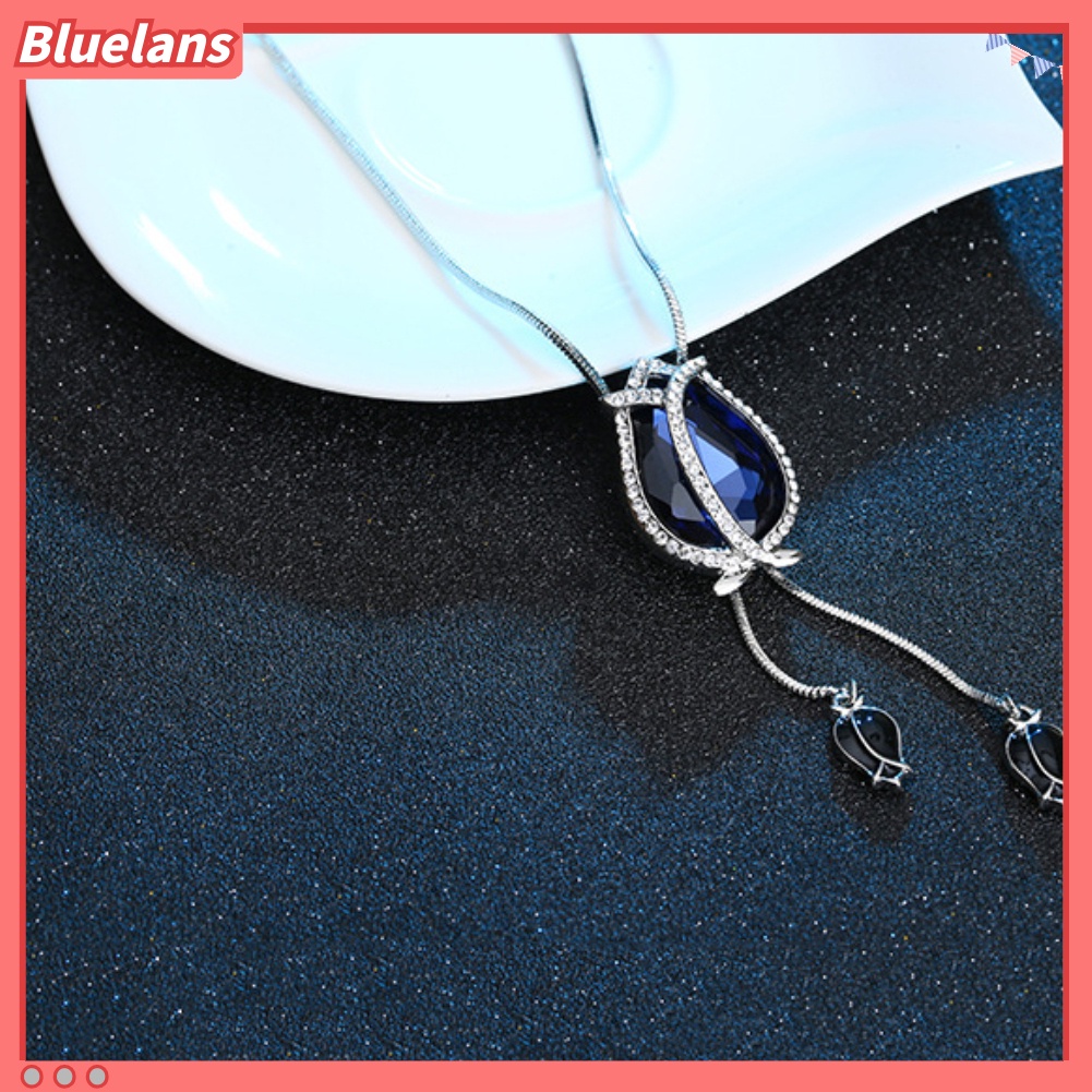 Bluelans Fashion Women Long Dress Sweater Chain Tulip Pendant Ornament Necklace Jewelry