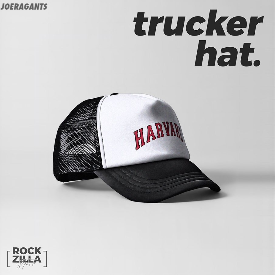 Topi Trucker Distro Premium Custom Tag - Harvard -joeragants