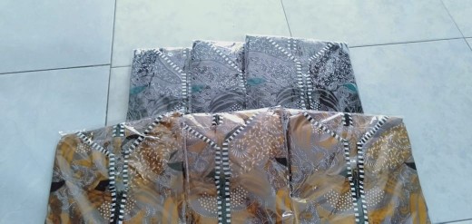 Tey-17 Batik Wanita Asj Sa Hrb026 Kenongo Kemeja Tosca Pendek