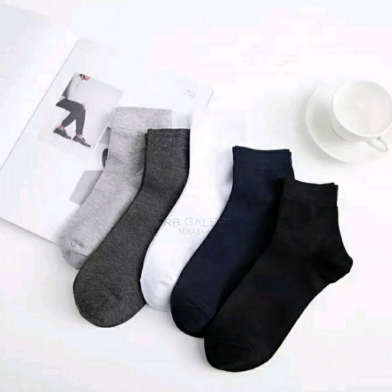 KAOS KAKI PENDEK DI ATAS MATA KAKI POLOS PANJANG KAOS KAKI KANTOR ANKLE SOCK UNISEX FASHION SOCK RB-1
