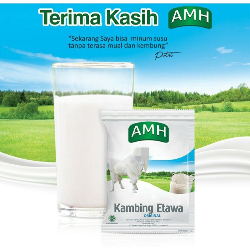 

AMH SUSU KAMBING ETAWA Rasa Vanila isi 10sachet