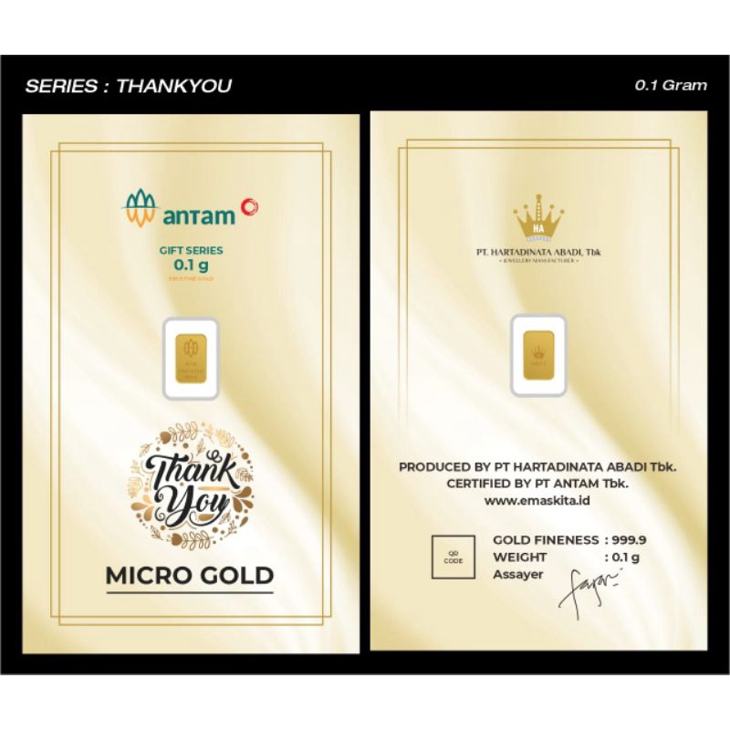 LM Micro Gold Antam 0,1 gram LOGAM MULIA