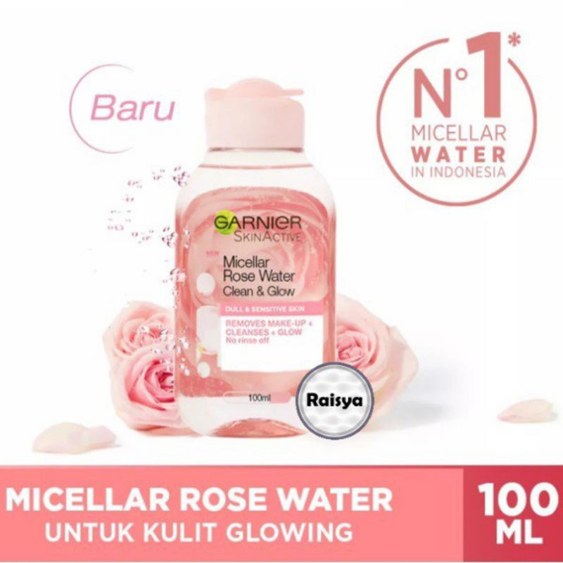 Garnier Micellar Rose Water Clean &amp; Glow Skin Care - 100 ml