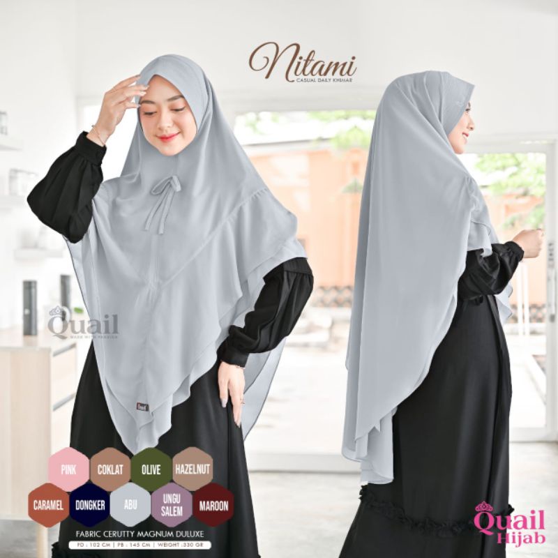Nitami Casual Daily Khimar By Original Quail Hijab