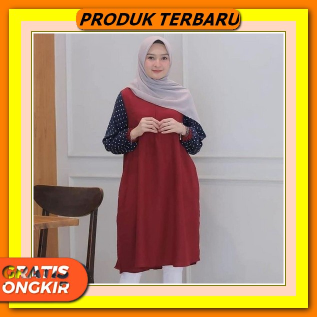Tunik Wanita Terbaru 2022 Kekinian Atasan Tunik Katun / Tunik Import / Kameja Wanita/Baju Wanita Ter