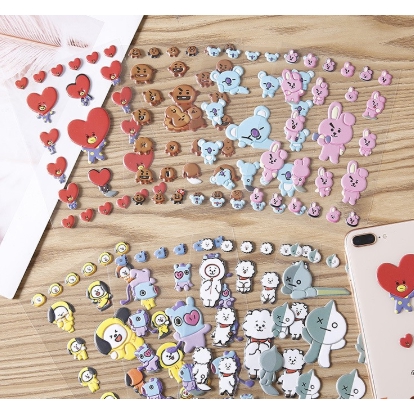  Stiker  Dinding  Desain Kpop bt21  Tony archirj koya chimmy 