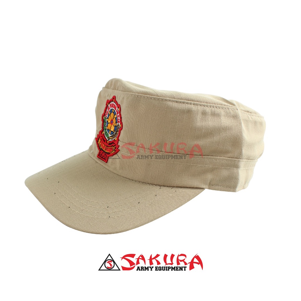 Topi Komando POL PP Logo Warna CreamTopi Logo Satpol PP