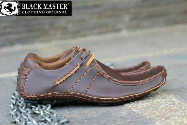 Black master Moccasin predator leather,sepatu kerja pria original handmade,sepatu kulit asli ,sepatu