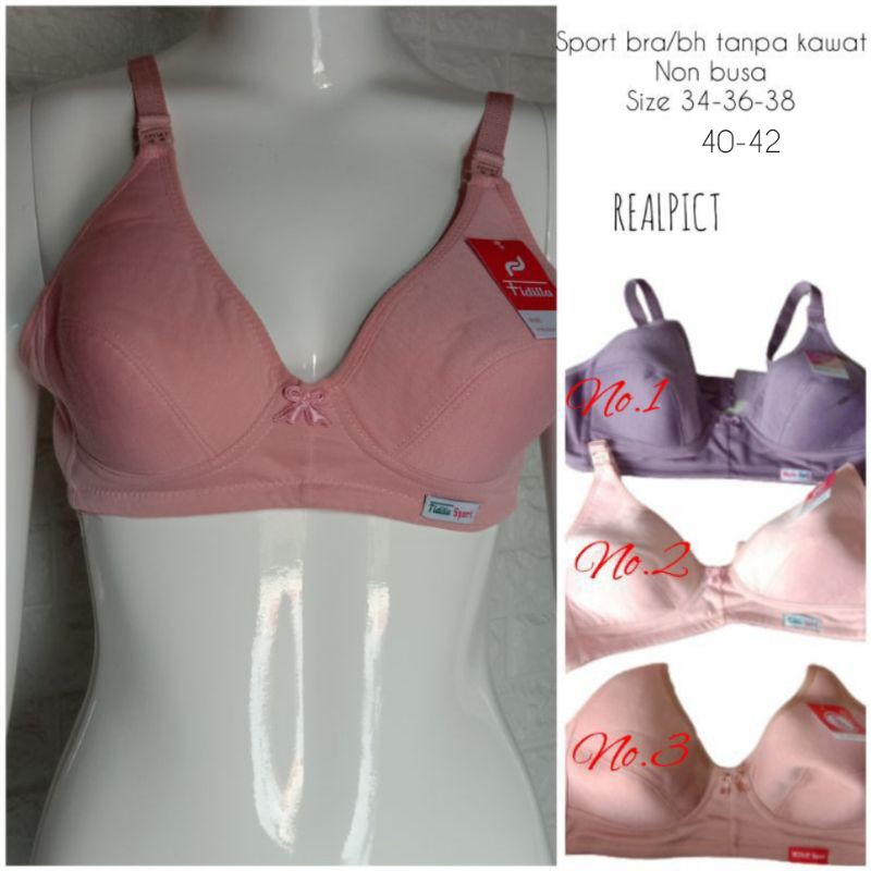 Sport bra BH wanita tanpa kawat tanpa busa Fidila nugros mirip murah grosir