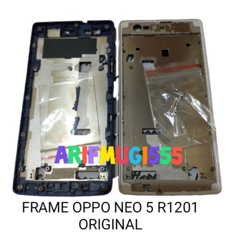 FRAME TULANG TENGAH LCD TATAKAN DUDUKAN BAZZEL BEZEL OPPO R1201 NEO 5 ORIGINAL