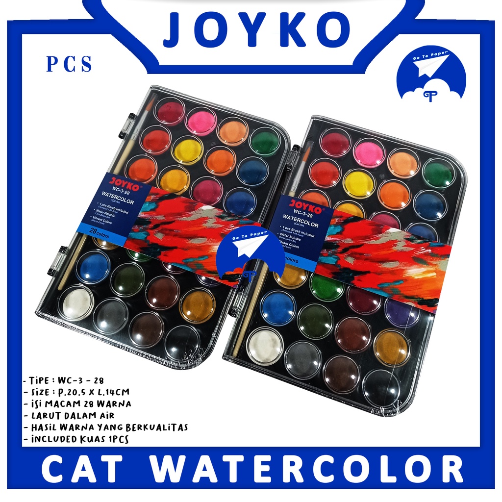 

JOYKO WATERCOLOR WC-3 28 WARNA [ SET ]