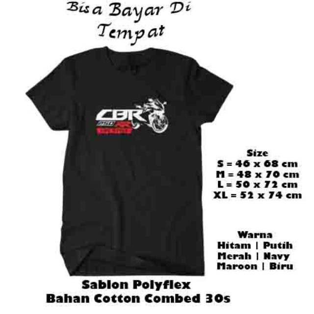 BAJU KAOS T SHIRT WANITA PRIA DISTRO MOTOR HONDA CBR 250 RR LIFE STYLE CEWEK COWOK MURAH KEREN BARU