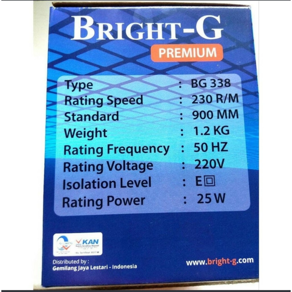 KIPAS 4 BALING HELIFAN BAGUS NEW 25 WATT BRIGHT G GROSIR