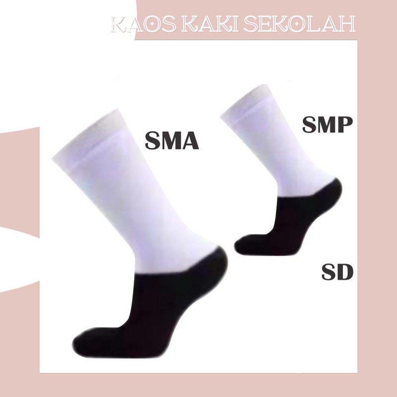 TERBARU !!!kaos kaki sekolah SD/SMP/SMA Back To School