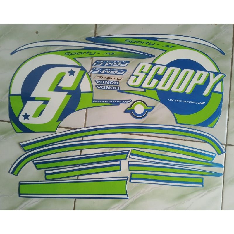 Stiker Striping motor Honda Scoopy sporty  2015 2016 list body