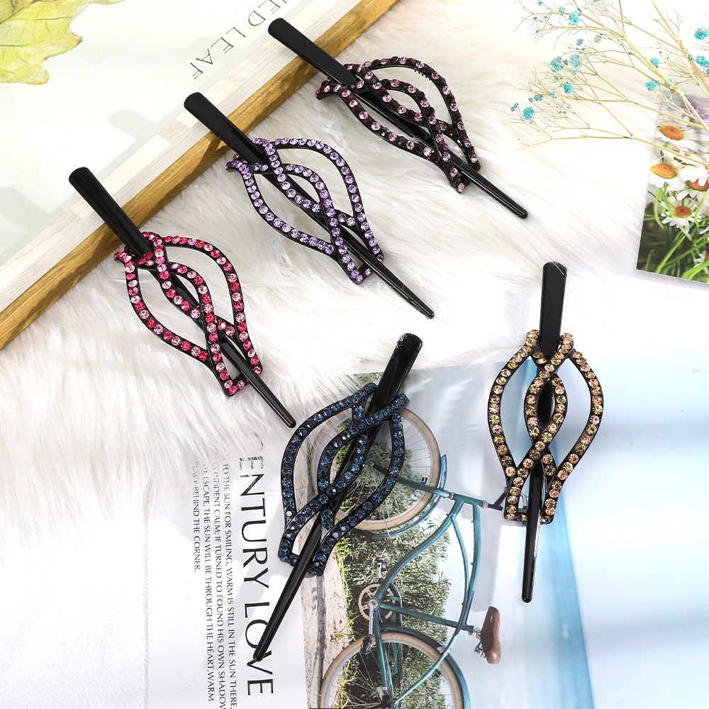 Korean Rhinestone Plate Hairpin Women Hair Fork Hair Stick Fashion Hair Clip Retro Hair Accessories