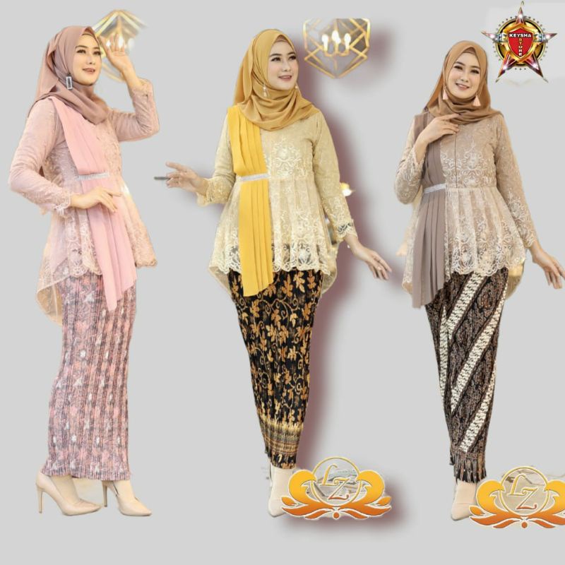 Kebaya modern Selendang Bahan Tille / baju kebaya modern / Kebaya Wisuda Modern