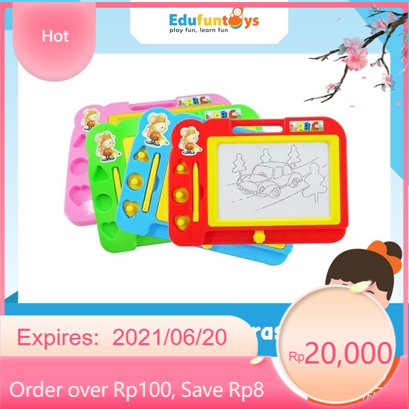 

Mainan Anak Murah nazwashop31 - SLIDE ERASE MAGNET BOARD / mainan papan tulis magnetic drawing board/ papan tulis geser hapus