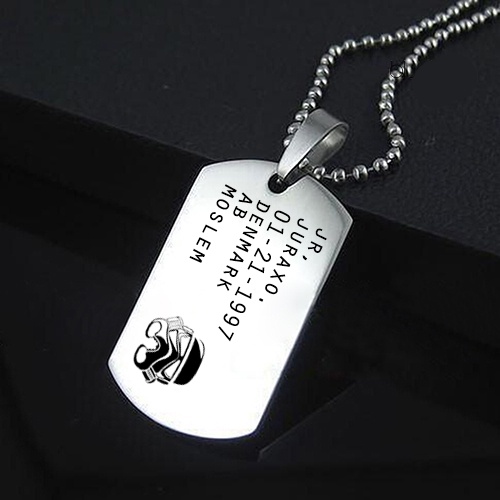 Kalung Dog Tag ID Army Militer / Military / Tentara Identitas Free Custom