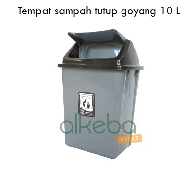 Tong sampah/ Tempat sampah tutup goyang 10 Ltr