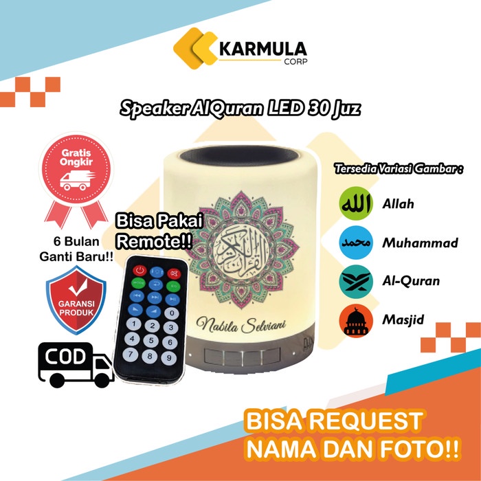 Speaker AlQuran Lampu Speaker LED-Speaker Quran 30 Juz Lengkap Remote