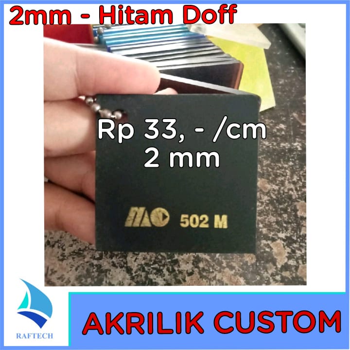 Akrilik Custom 2mm Hitam Doff 2 mm Laser Cutting Potong Marga Cipta