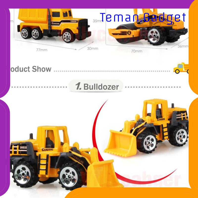 TG-MA185 MAINAN MOBIL-MOBILAN TRUCK KONSTRUKSI DIECAST ANAK 6PCS - CP1073