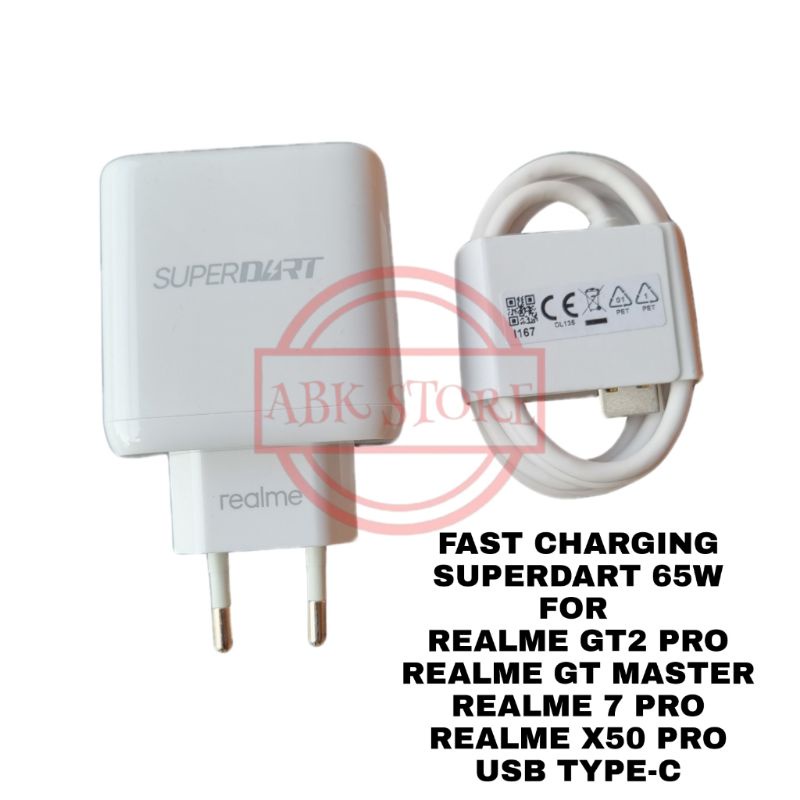 CHARGER SUPERDART 65W REALME GT2 PRO/ GT MASTER/ 7 PRO / X50 PRO USB TYPE-C ORIGINAL