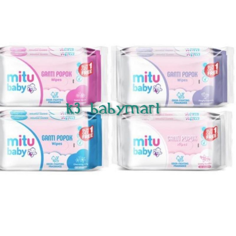 Tissue Basah Mitu Baby Ganti Popok Wipes 50s buy 1 get 1 free wet tissue tisu bayi baby wipes