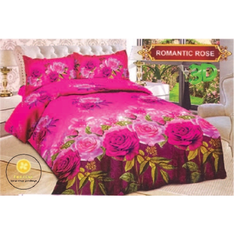 Sprei BONITA Motif Terbaru BUNGA 3D Disperse (BISA COD) Lily, Thalia, Melanie, Tulip Pink, Romantic Rose, Lovely Rose