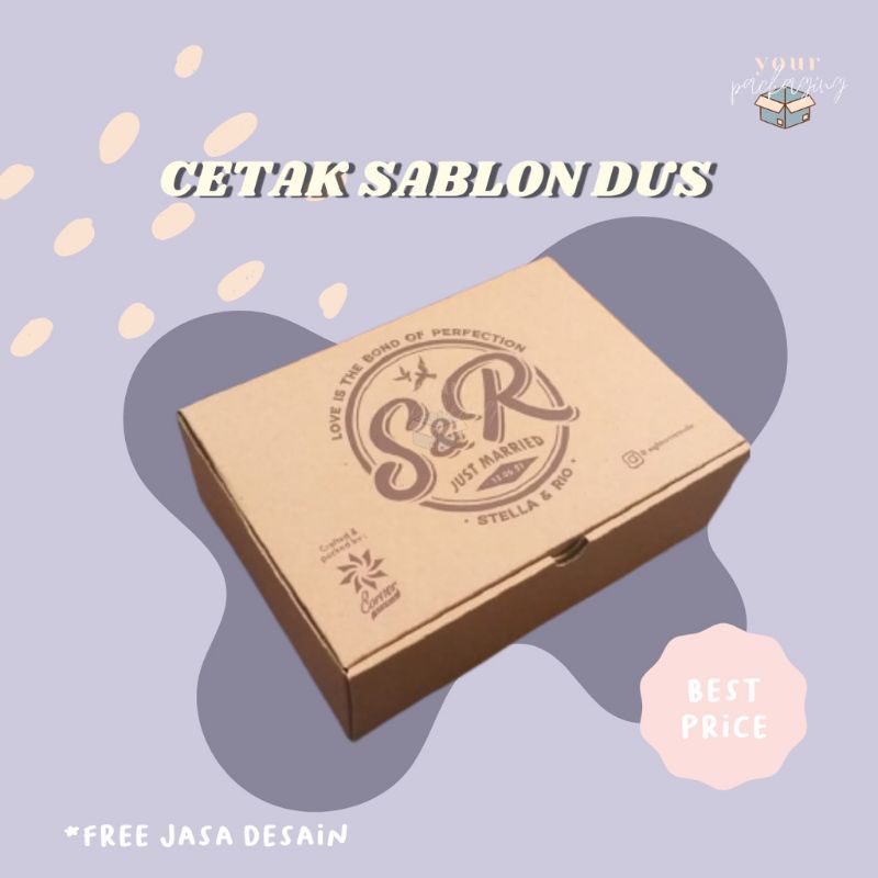

SABLON DUS UKURAN 25x25x5// KARDUS CUSTOM LOGO / CETAK KEMASAN MURAH / SABLON DUS PACKING // DUS KEMASAN