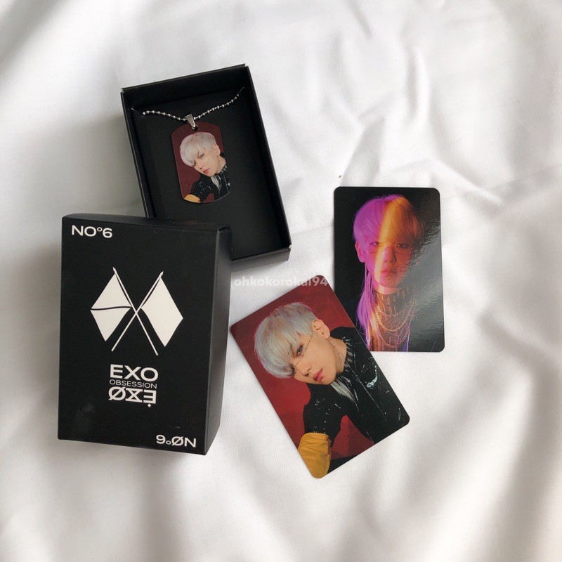 BAEKHYUN PENDANT NECKLACE EXO PHOTOCARD OFFICIAL