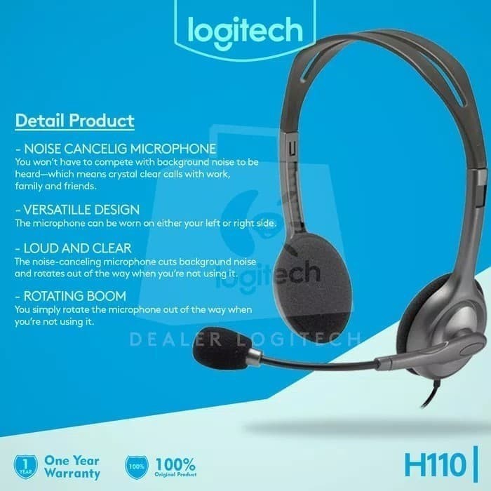 Logitech H110 Headset Stereo Original