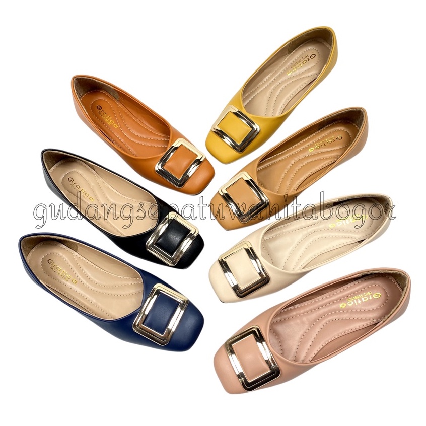 Gratica Sepatu Wanita Flat Shoes Kotak BG 04