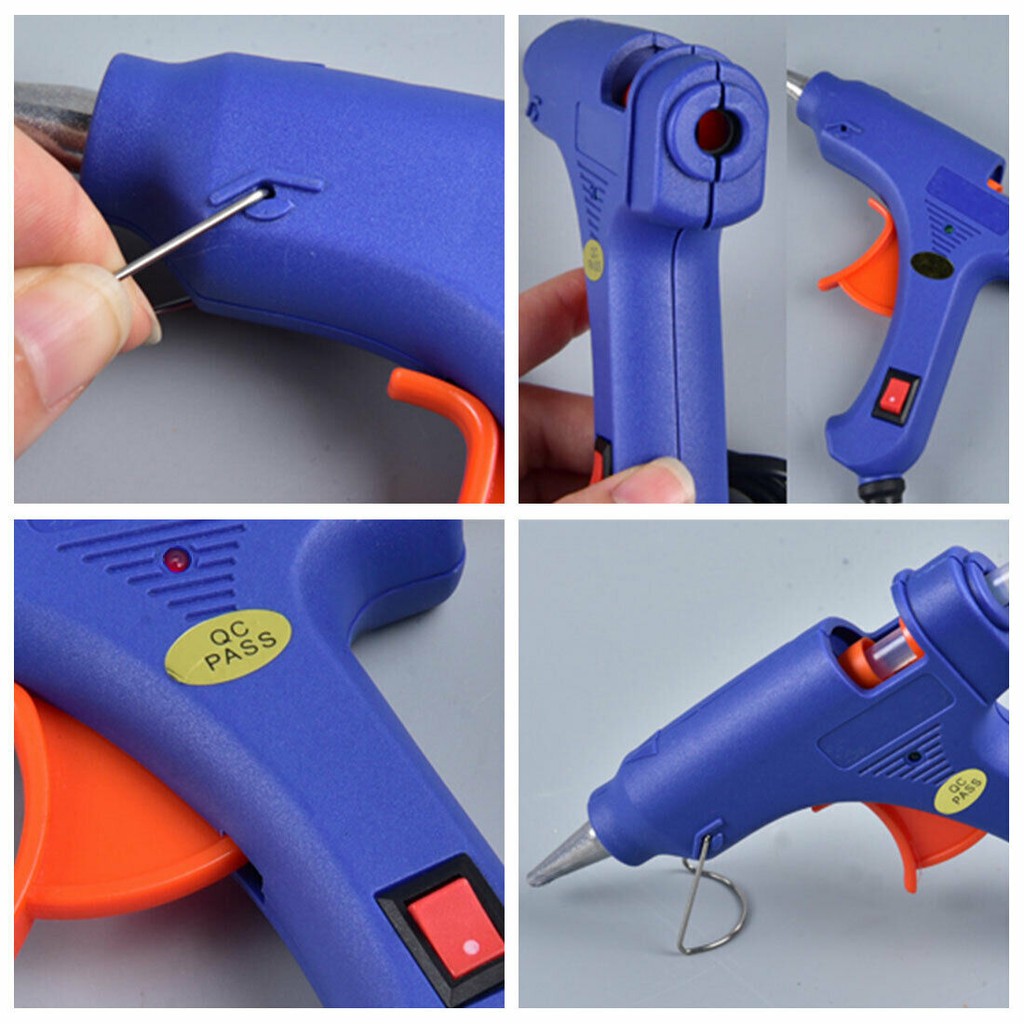 Alat Lem Tembak Langsung Pakai Mini Electric Heating Temperature Hot Melt Glue Gun ON OFF 220V 20W