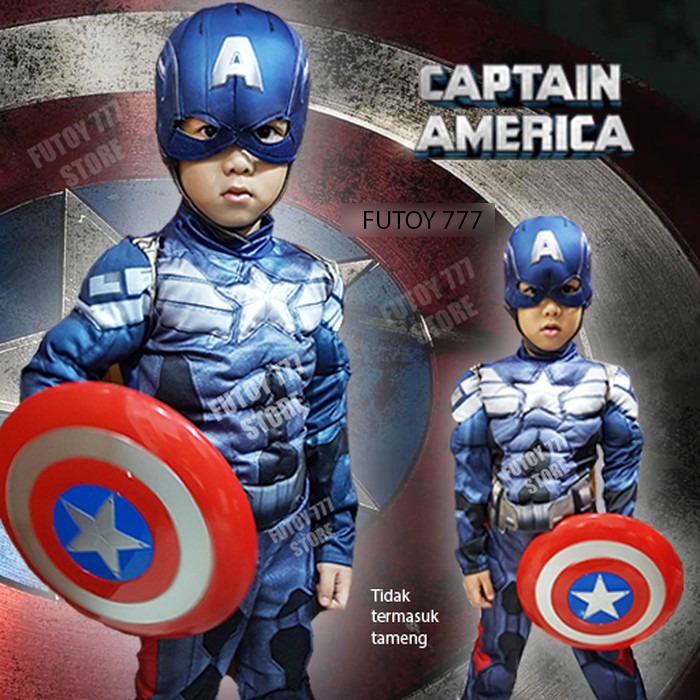 Baju kostum mainan anak captain  America  superhero avengers 